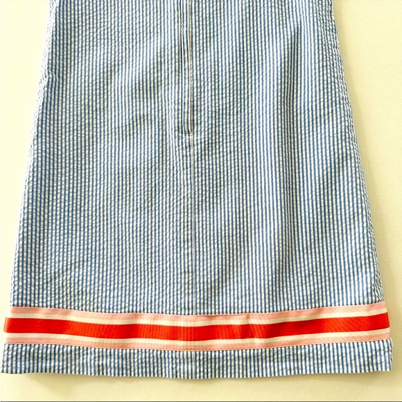 Vineyard Vines Preppy Seersucker Whale Shift Dress Easter Pink Ribbon Trim Sz 4T - Picture 6 of 6